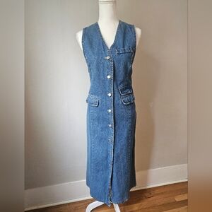 Vintage Revolt Clothing Co. Jean Maxi Dress With Pockets